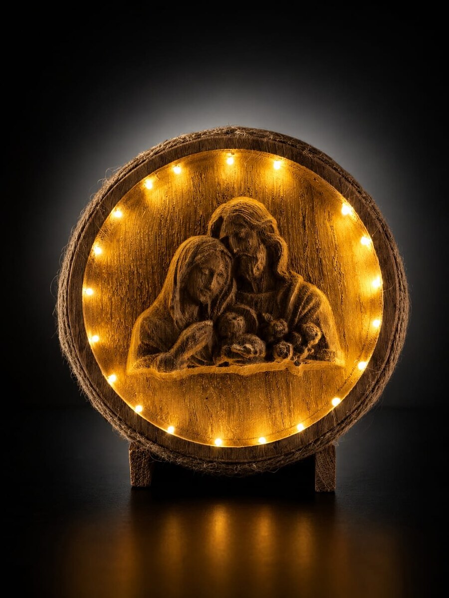 Decorațiune interior cu iluminare LED - Sfânta Familie